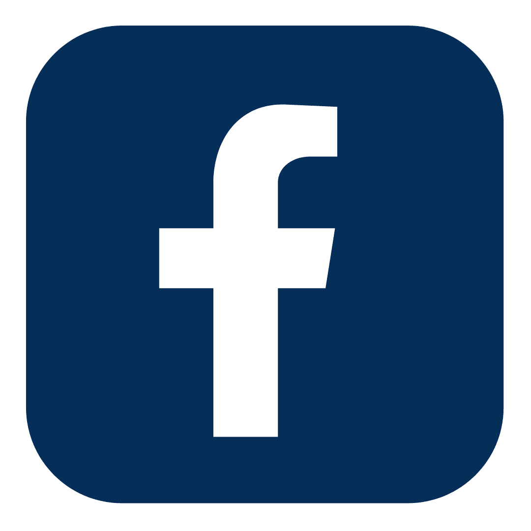 Facebook logo icon in navy blue